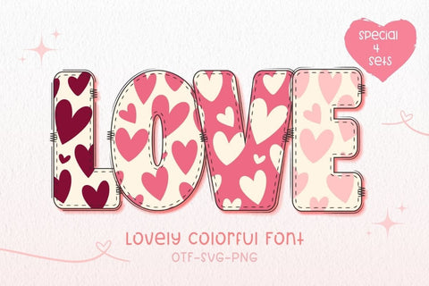 Love - Color Font Font AnningArts Design 