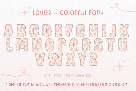 Love - Color Font Font AnningArts Design 