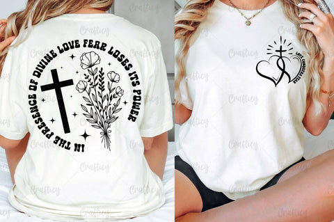Love conquers fear Front and Back SVG T shirt Design SVG Designangry 