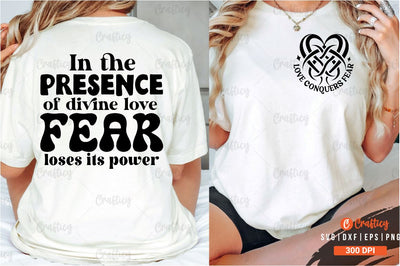 Love conquers fear Front and Back SVG T shirt Design SVG Designangry 