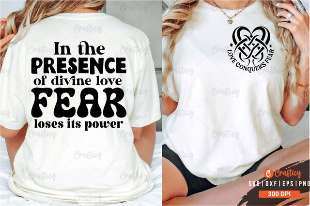 Love conquers fear Front and Back SVG T shirt Design SVG Designangry 