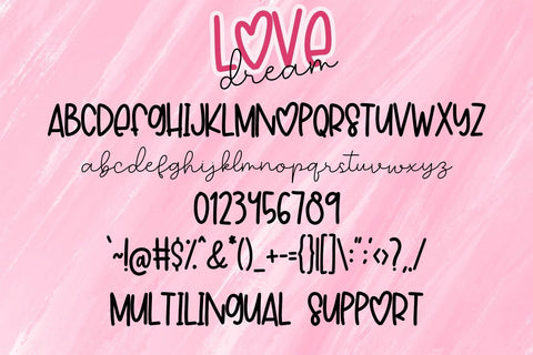 Love Dream Font Dm Letter Studio 