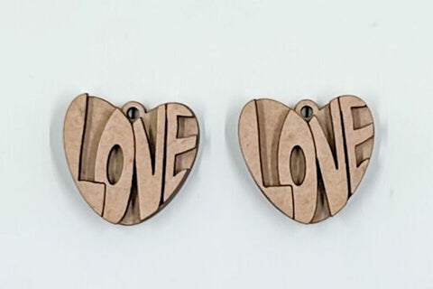 Love Earrings Bundle Laser SVG File SVG Crafting With Brenna 