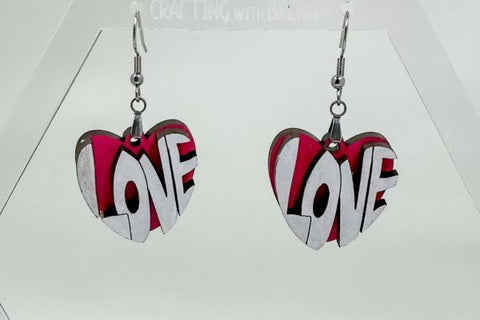 Love Earrings Bundle Laser SVG File SVG Crafting With Brenna 