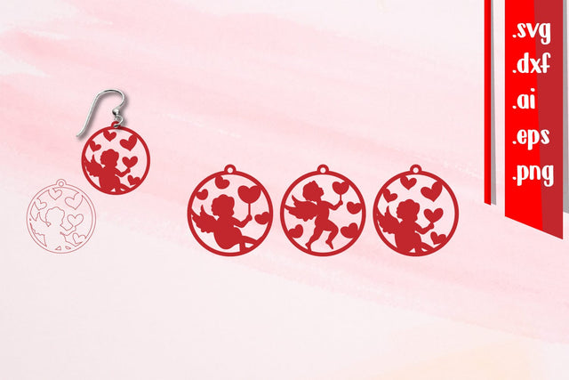 Love Earrings | Valentine Earrings SVG zafrans studio 