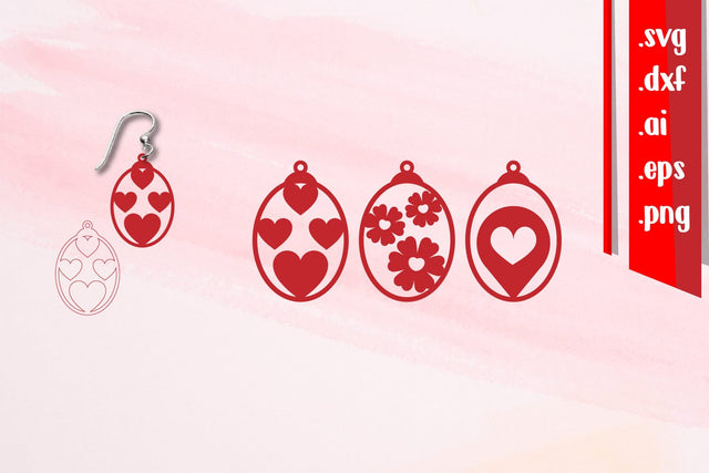 Love Earrings | Valentine Earrings SVG zafrans studio 