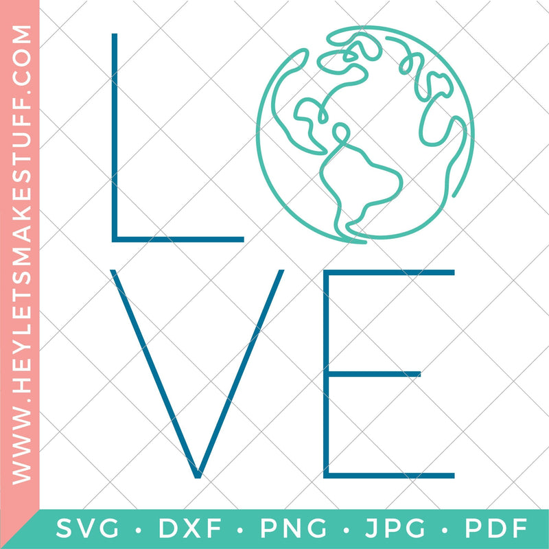 LOVE Earth 2 SVG Hey Let's Make Stuff 