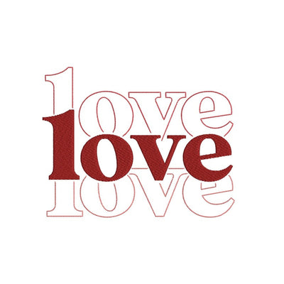 Love Embroidery Design, Valentines Day Embroidery File, 4 sizes, Instant Download Embroidery/Applique DESIGNS Nino Nadaraia 