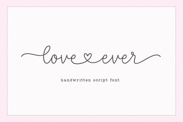 Love Ever - Heart Swash Script Font Font KA Designs 