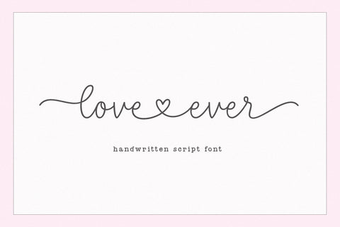 Love Ever - Heart Swash Script Font Font KA Designs 