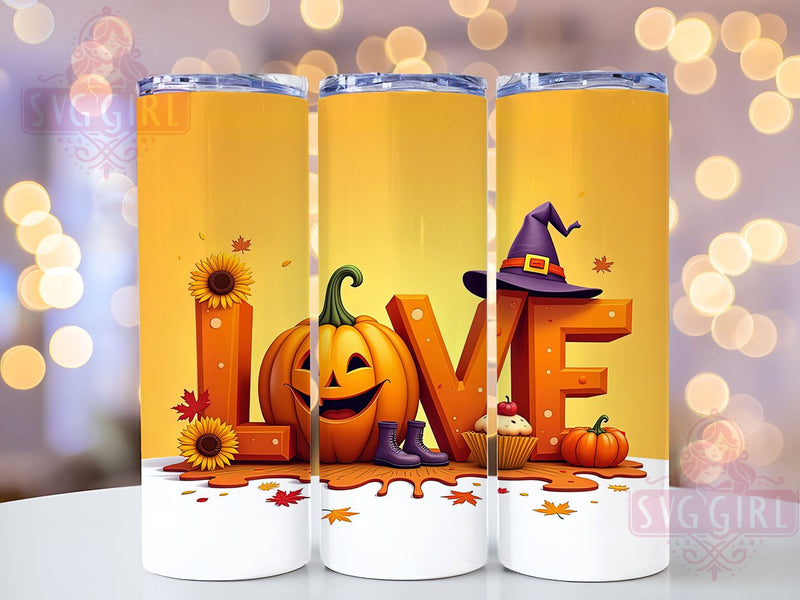 Love Fall, Thanksgiving Tumbler, Autumn Decor, Fall Sublimation, 20oz Tumbler Design, Fall PNG File, Autumn Graphics, Seasonal Tumbler Art Sublimation SvggirlplusArt 