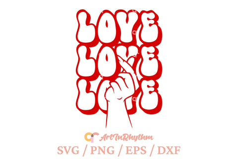 Love finger heart svg, Happy Valentine's day svg SVG Artinrhythm shop 