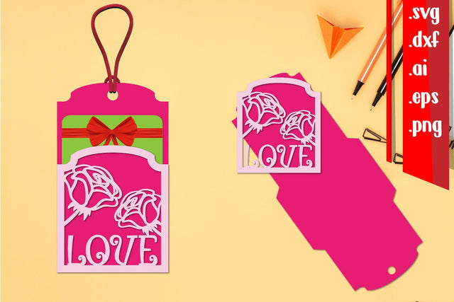 Love Gift Card Holder | Love Gift Tag SVG zafrans studio 