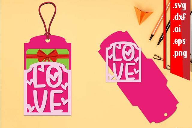 Love Gift Card Holder | Love Gift Tag SVG zafrans studio 