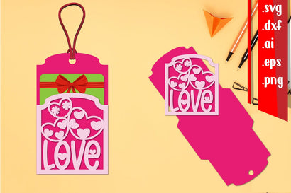 Love Gift Card Holder | Love Gift Tag SVG zafrans studio 