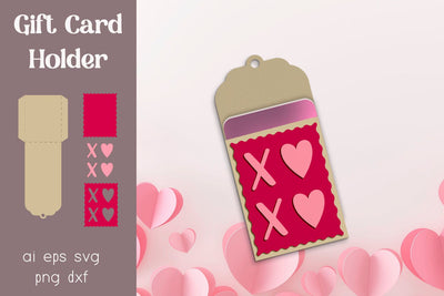 Love gift card holder, Valentine's Day svg papercut SVG AnastasiyaArtDesign 