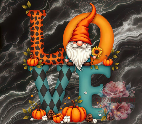 Love Gnome, Hello Fall, Fall Decor, Gnome PNG, Digital Download, Sublimation Design, Autumn Graphics, Seasonal Printables Sublimation Li Zamperini 