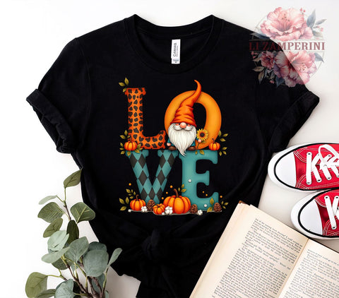 Love Gnome, Hello Fall, Fall Decor, Gnome PNG, Digital Download, Sublimation Design, Autumn Graphics, Seasonal Printables Sublimation Li Zamperini 