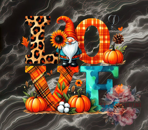 Love Gnome, Hello Fall, Fall Decor, Gnome PNG, Digital Download, Sublimation Design, Autumn Graphics, Seasonal Printables Sublimation Li Zamperini 