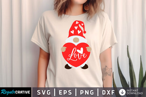 Love gnome SVG design SVG Regulrcrative 