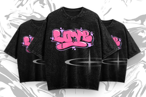 LOVE Graffiti Bubble Lettering SVG SVG Mozzatype 