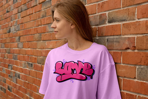 LOVE Graffiti Bubble Lettering SVG SVG Mozzatype 