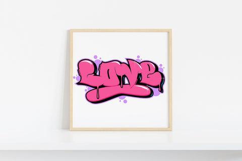 LOVE Graffiti Bubble Lettering SVG SVG Mozzatype 