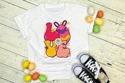 Love | Groovy Easter Sublimation Design Sublimation CraftLabSVG 