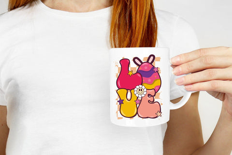 Love | Groovy Easter Sublimation Design Sublimation CraftLabSVG 