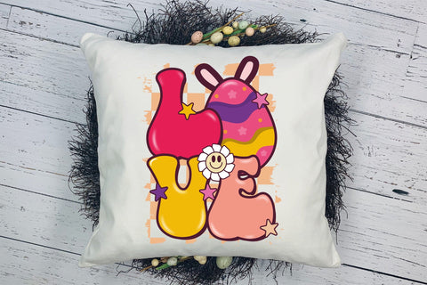 Love | Groovy Easter Sublimation Design Sublimation CraftLabSVG 