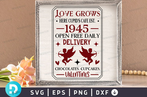 Love grows here cupids Svg Design SVG Regulrcrative 