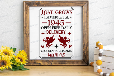 Love grows here cupids Svg Design SVG Regulrcrative 