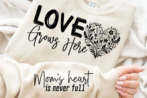 Love Grows Here Sleeve SVG Design SVG Regulrcrative 