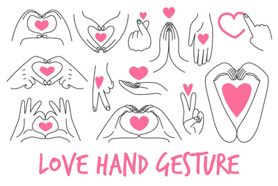 Love Hand Gesture Sublimation Rin Green 