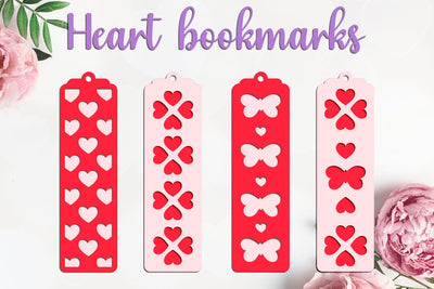 Love Heart bookmarks svg, Layered gift tags, Valentine's Day SVG AnastasiyaArtDesign 