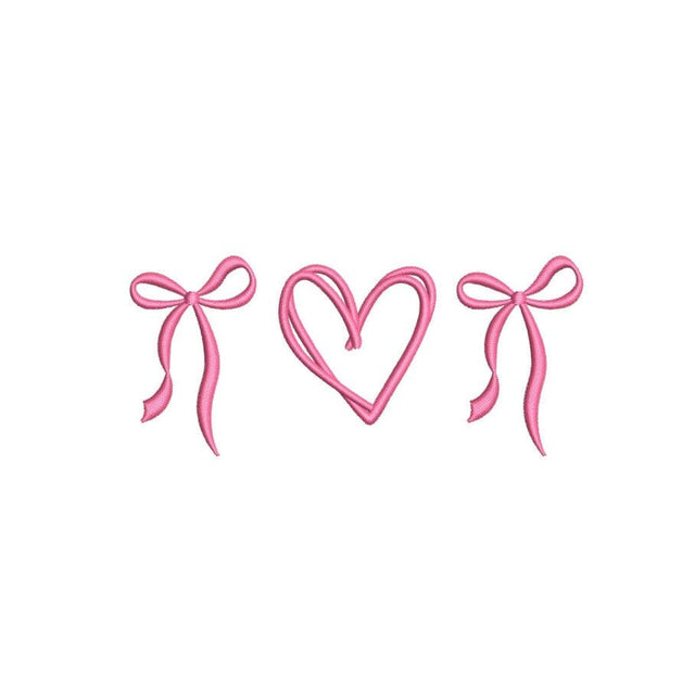 Love Hearts and Bows Embroidery Design, St. Valentine Day Embroidery Design, 5 sizes, Instant Download Embroidery/Applique DESIGNS Nino Nadaraia 