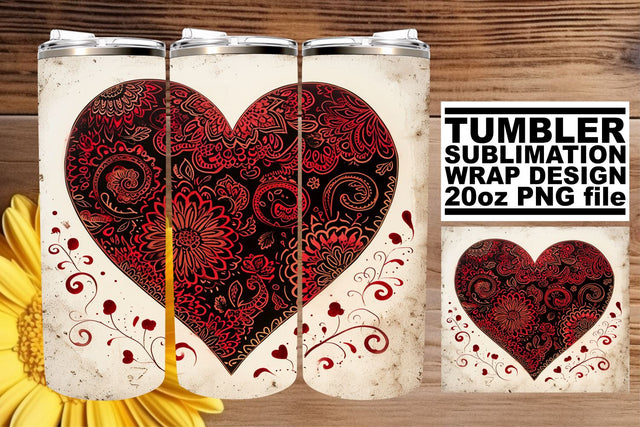 Love & Hearts Sublimation - 20oz Wrap Sublimation afrosvg 