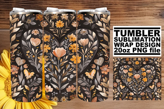 Love & Hearts Sublimation - 20oz Wrap Sublimation afrosvg 