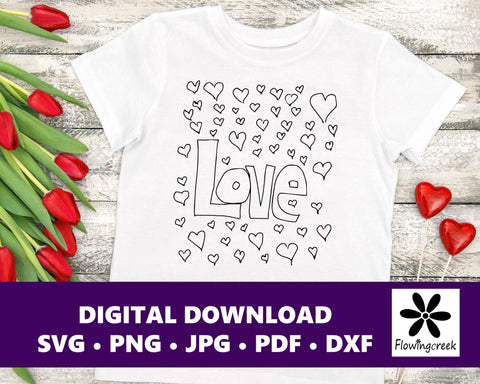 Love Hearts SVG SVG Flowingcreek 