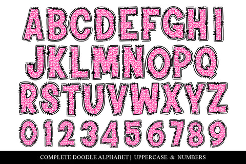 Love Hearts Valentine Doodle Letter Alphabet Sublimation BijouBay 
