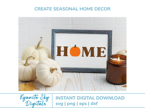 Love Home Welcome SVG bundle words with fall leaf and pumpkin SVG Kyanite Sky Digitals 