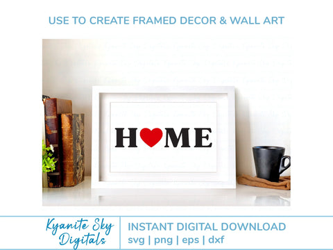 Love Home Welcome SVG bundle words with heart accent SVG Kyanite Sky Digitals 