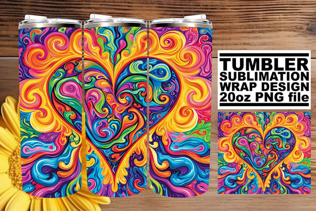 Love-Infused Tumbler Wrap Design for Valentine's Day Sublimation afrosvg 