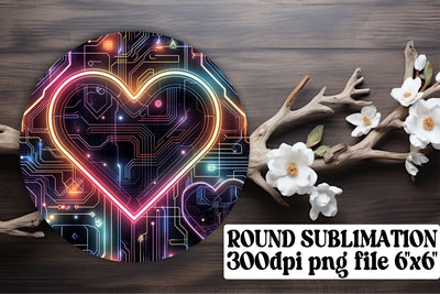 Love-Inspired Circle Decor - Heart Patterned Creations Sublimation afrosvg 