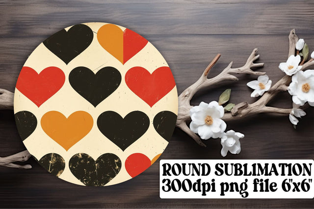 Love-Inspired Circular Key Rings - Heart's Sublime Charm Sublimation afrosvg 