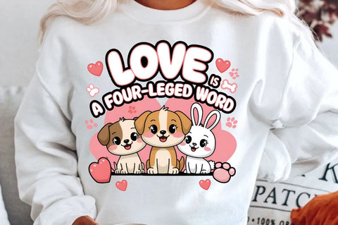 Love Is A Four Sublimation Design Sublimation Regulrcrative 