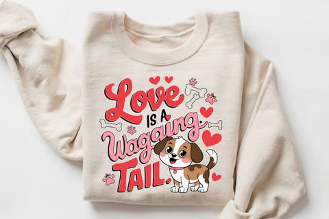 Love Is A Wagging Tail Sublimation Design Sublimation Regulrcrative 