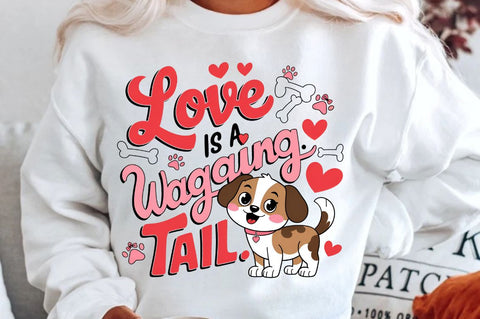 Love Is A Wagging Tail Sublimation Design Sublimation Regulrcrative 