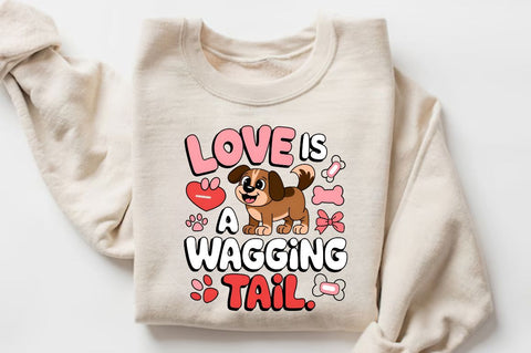Love is a wagging tail Sublimation Design Sublimation Regulrcrative 