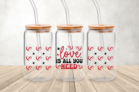 Love is all you need Can Glass Wrap svg Design SVG Regulrcrative 